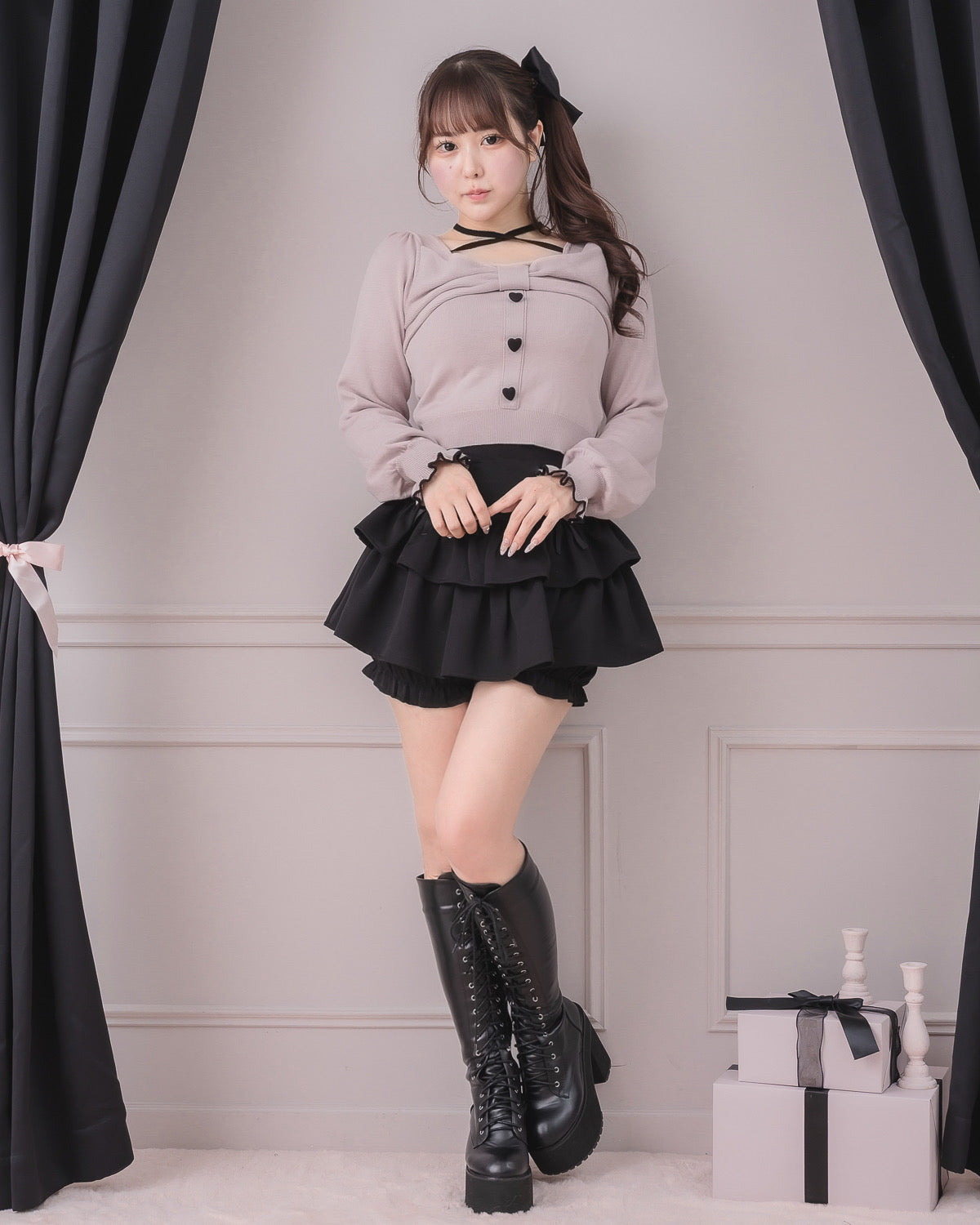 モデル身長：157cm/着用カラー：ピンク