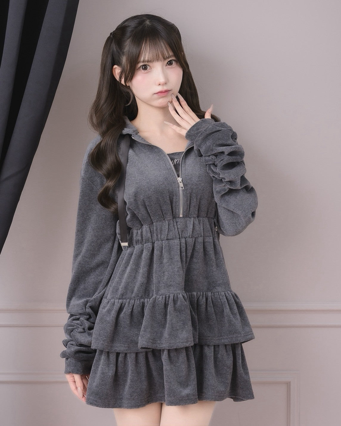 モデル身長：154cm/着用カラー：チャコール