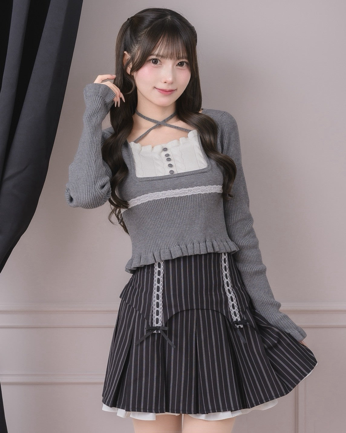 モデル身長：154cm/着用カラー：チャコール