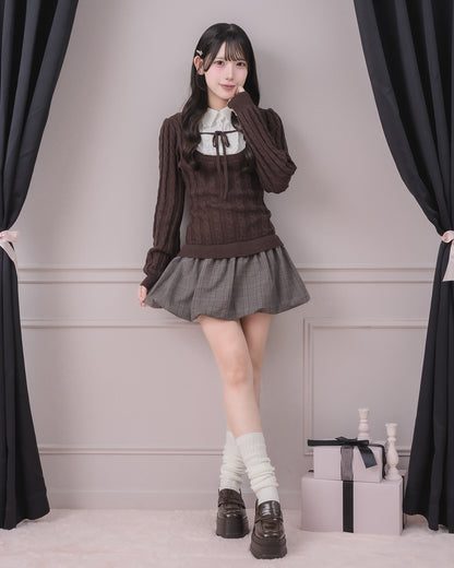 モデル身長：152cm/着用カラー：ブラウン