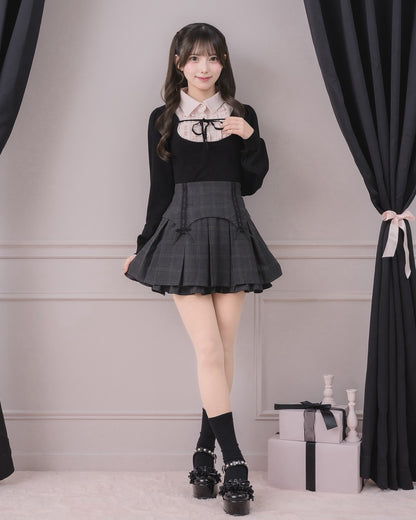 モデル身長：154cm/着用カラー：ブラック×ピンク