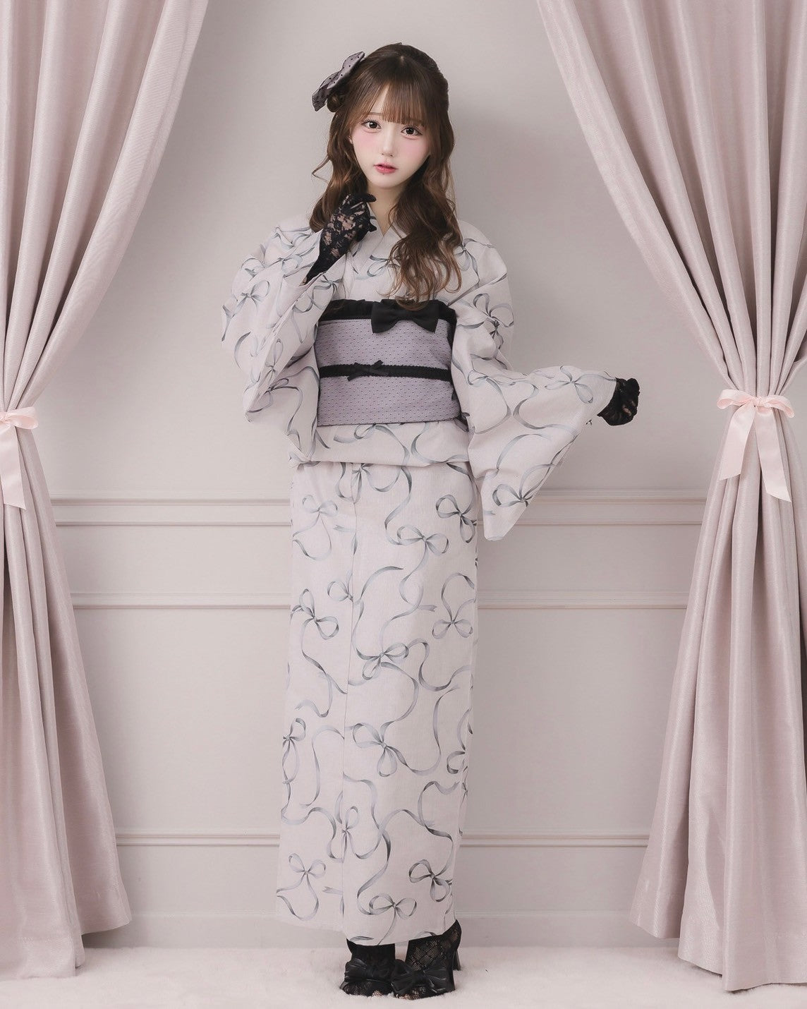 モデル身長：160cm/着用カラー：ブラック