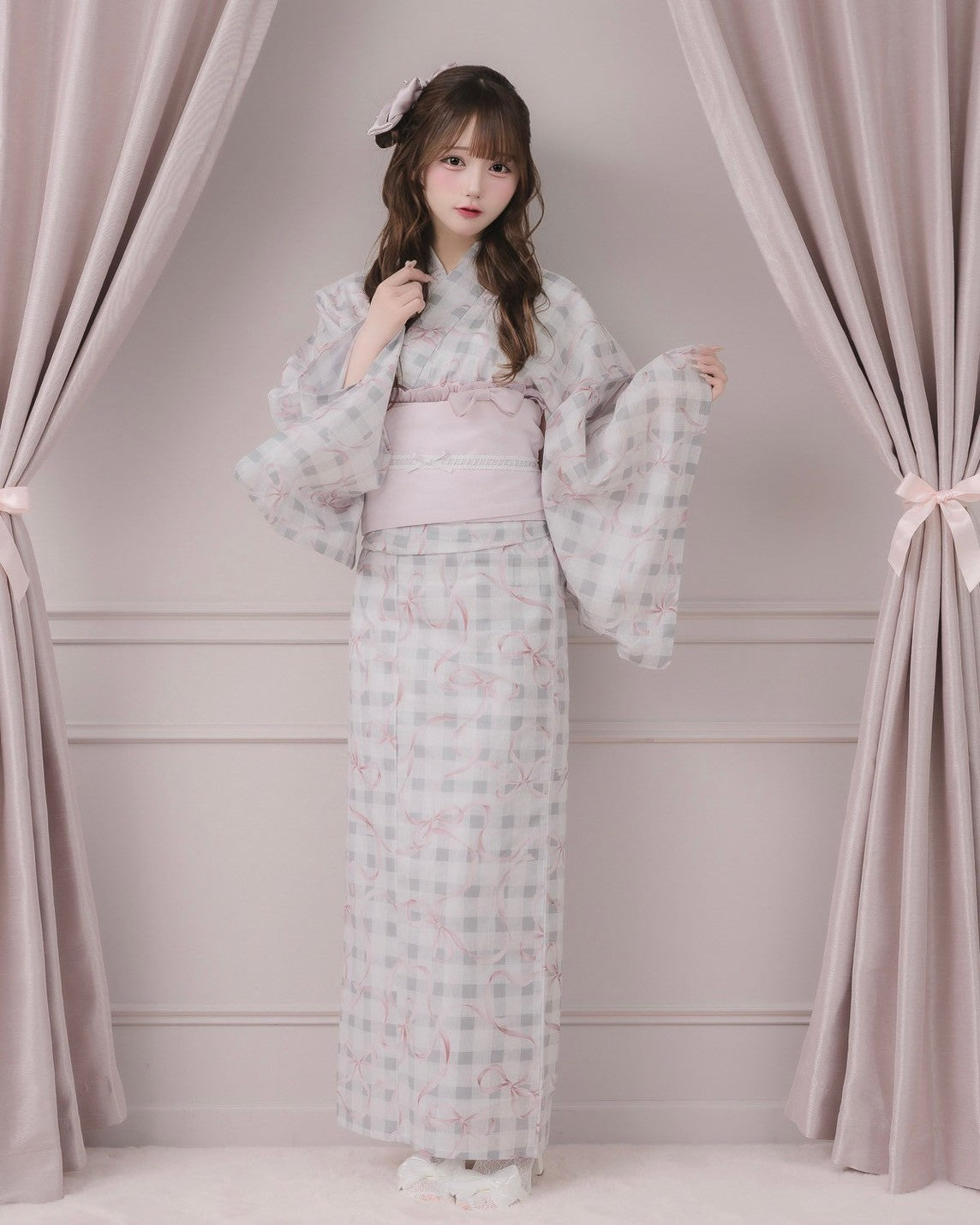 モデル身長：160cm/着用カラー:グレー