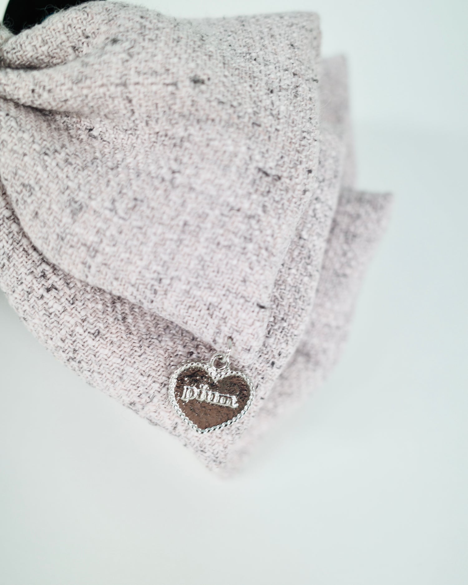 ビッグリボンツイードヘアクリップ