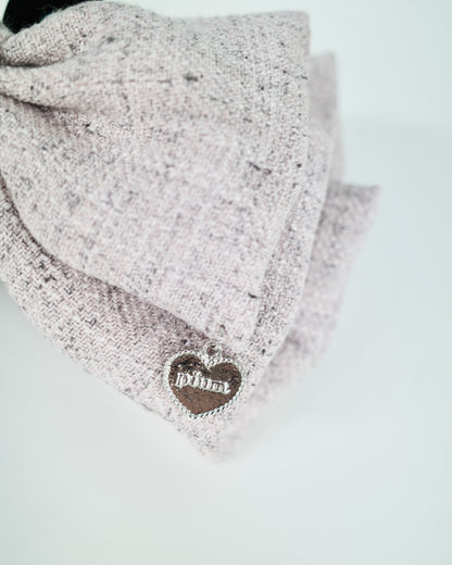 ビッグリボンツイードヘアクリップ