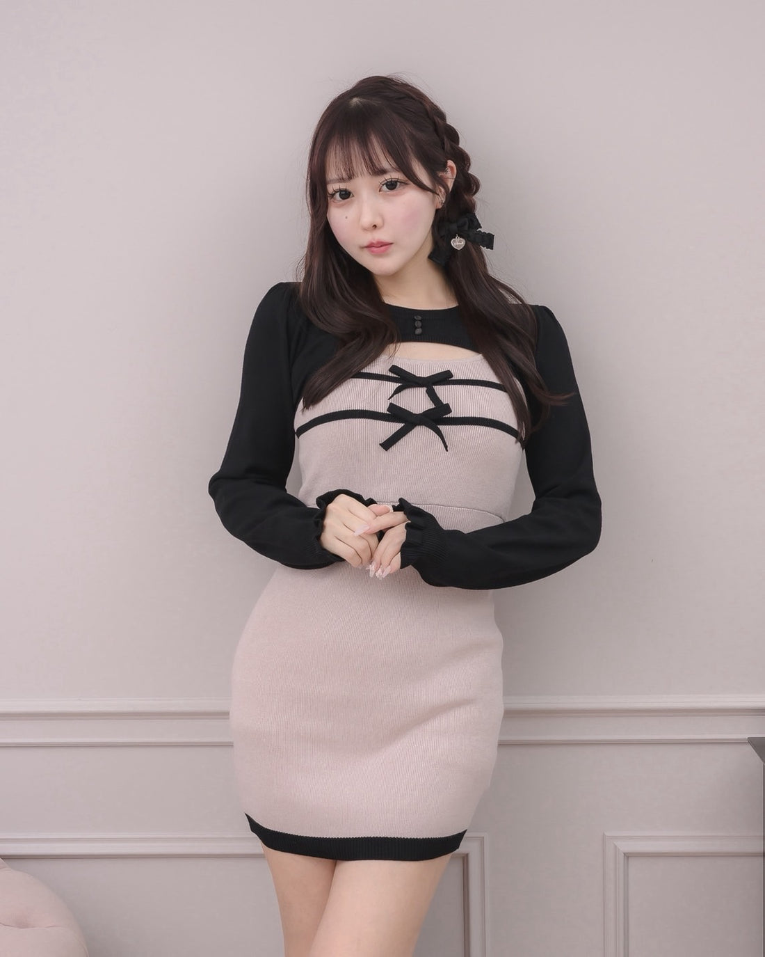 着用カラー：ピンク/モデル身長：157cm