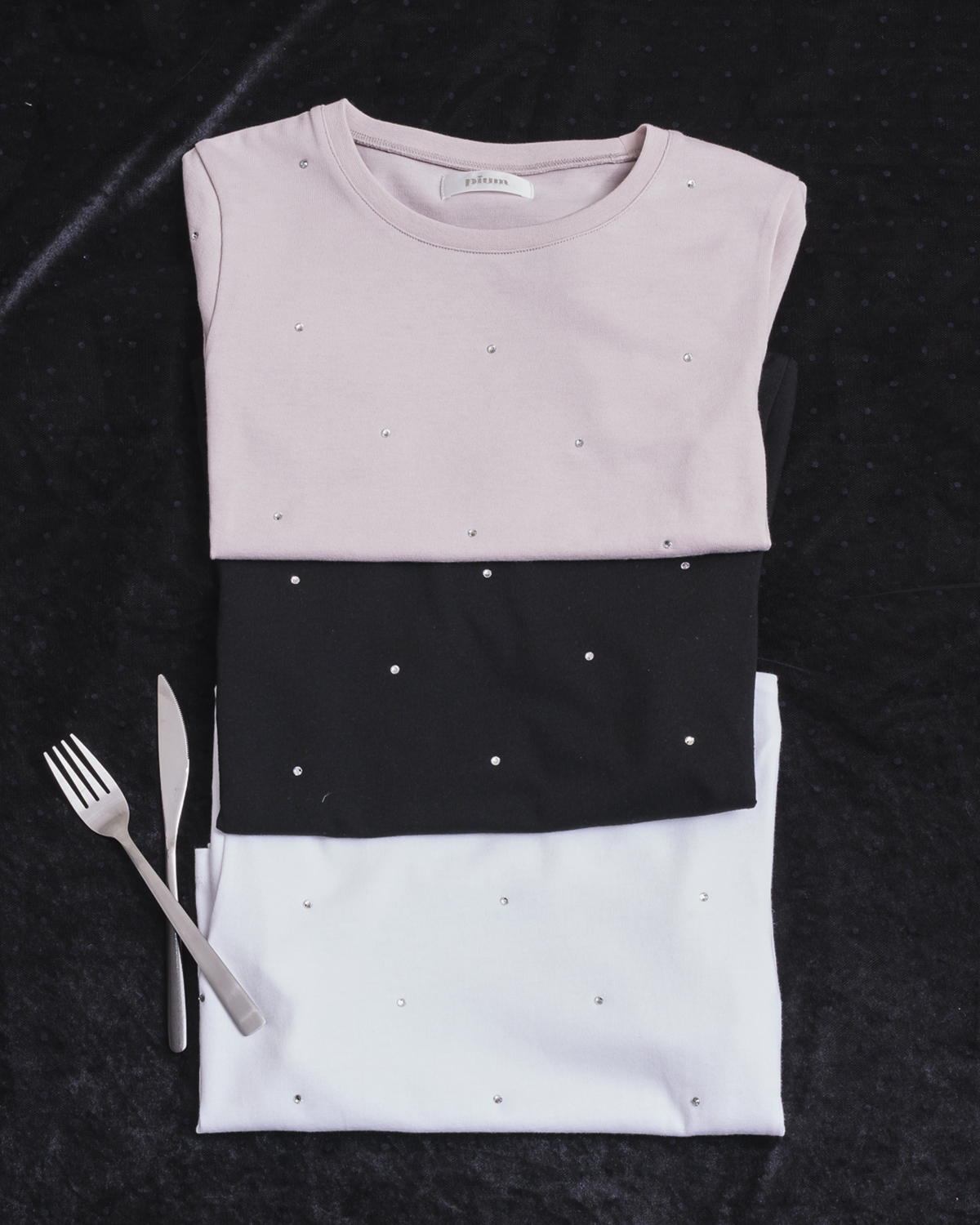 ラインストーンTシャツ