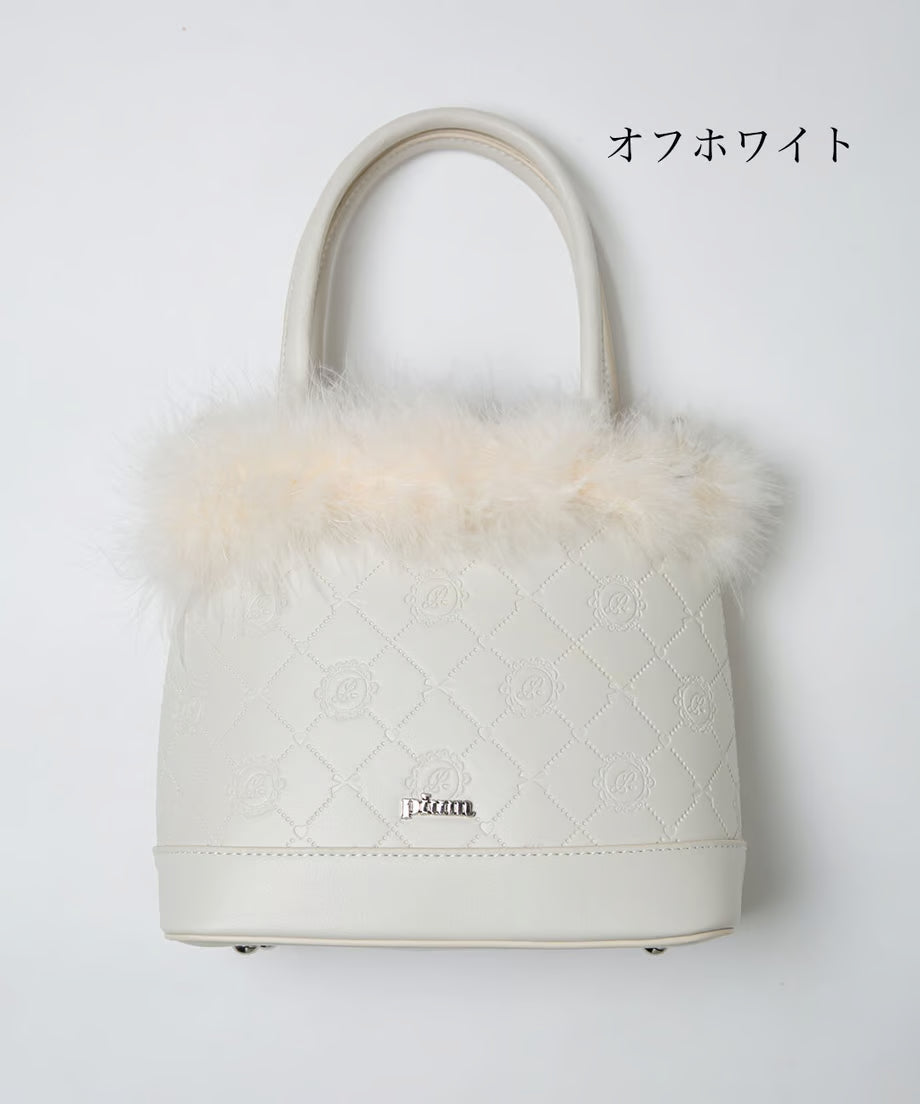 piumモノグラムファーバッグ