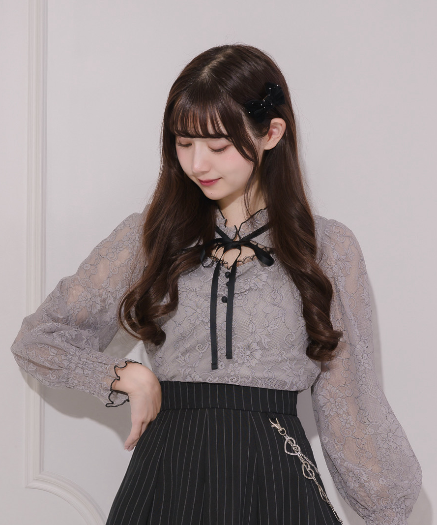 モデル身長:158cm/着用カラー:ブルーグレー