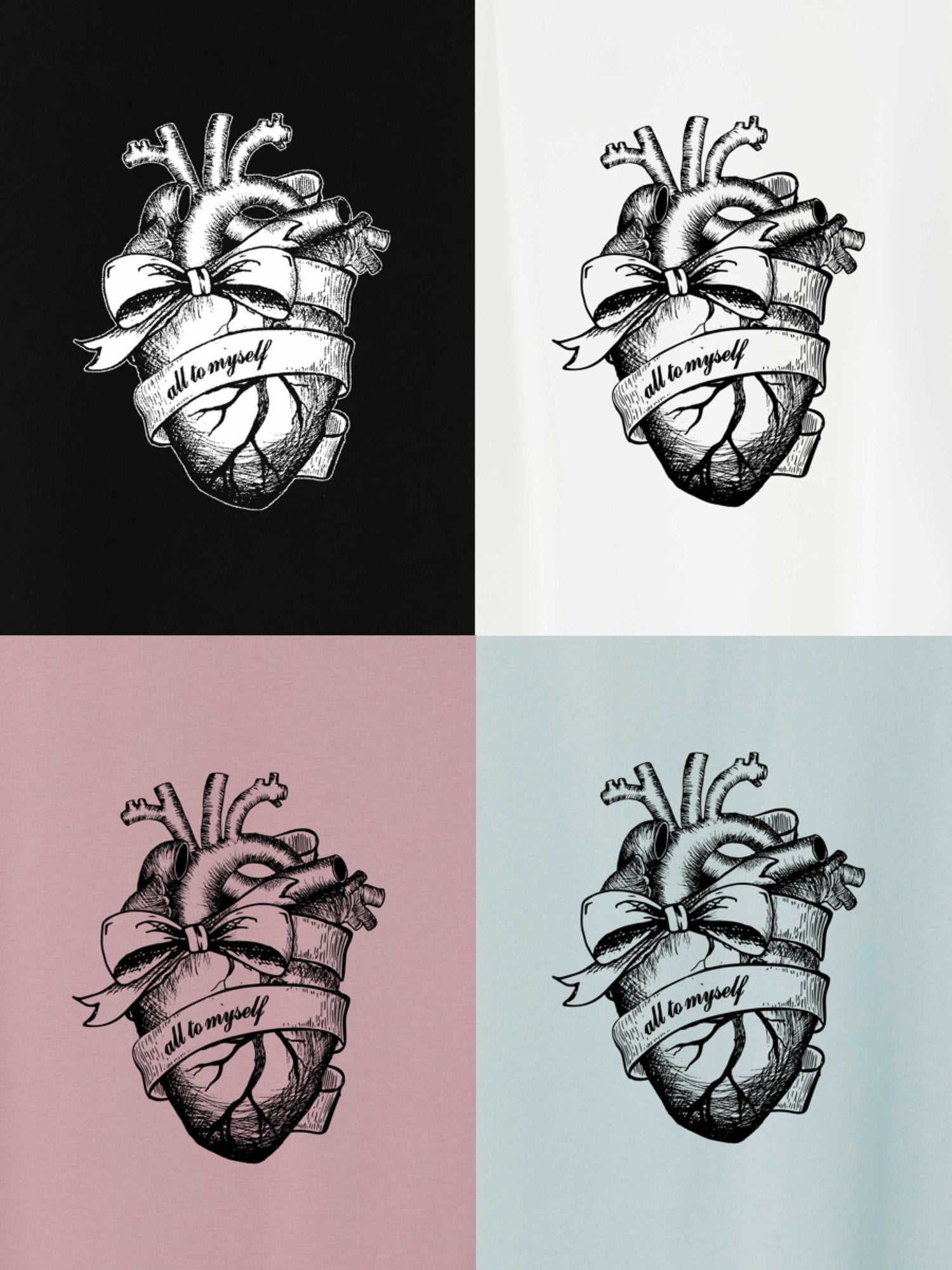 そくばくハートオーバーサイズロングTシャツ