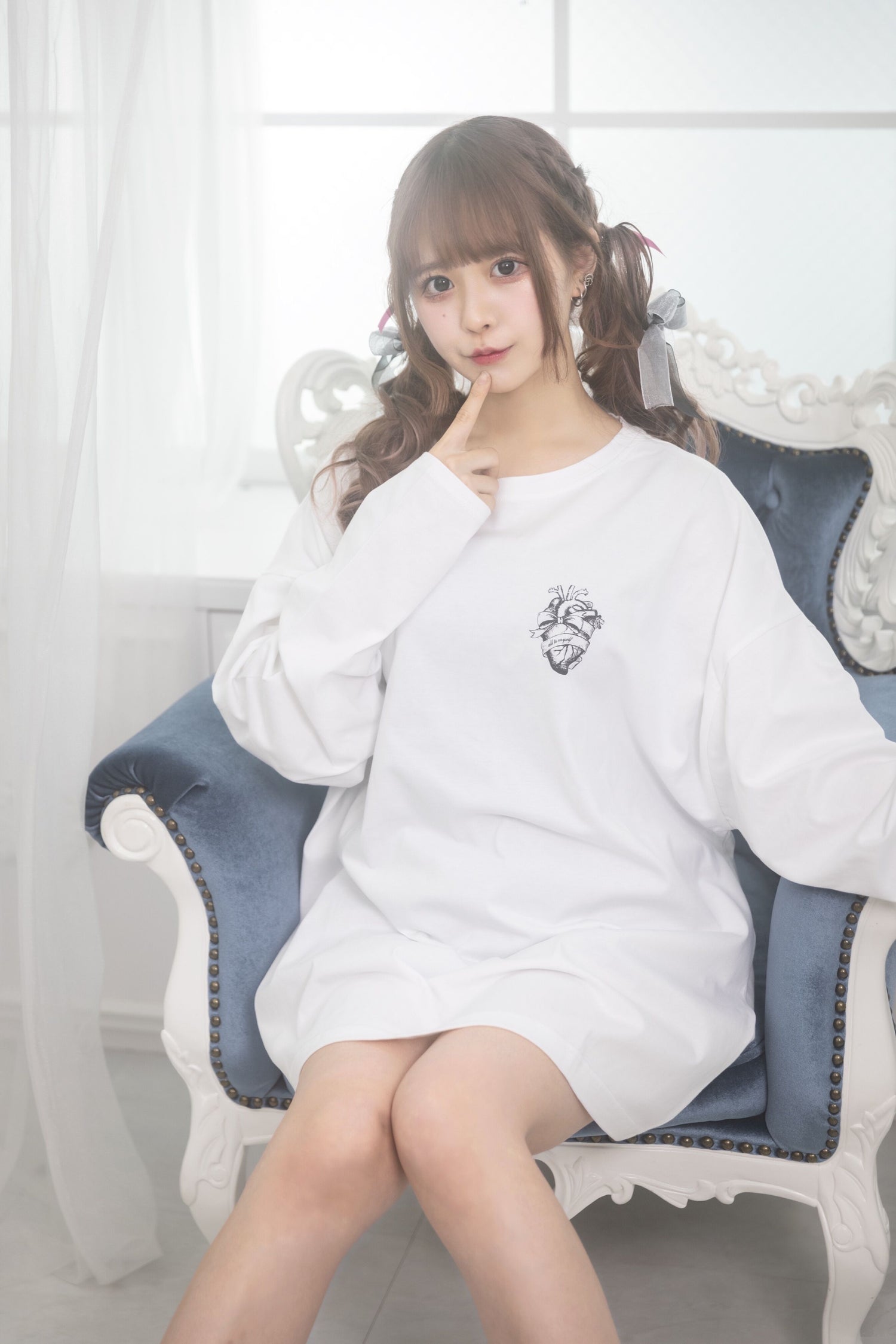 そくばくハートオーバーサイズロングTシャツ