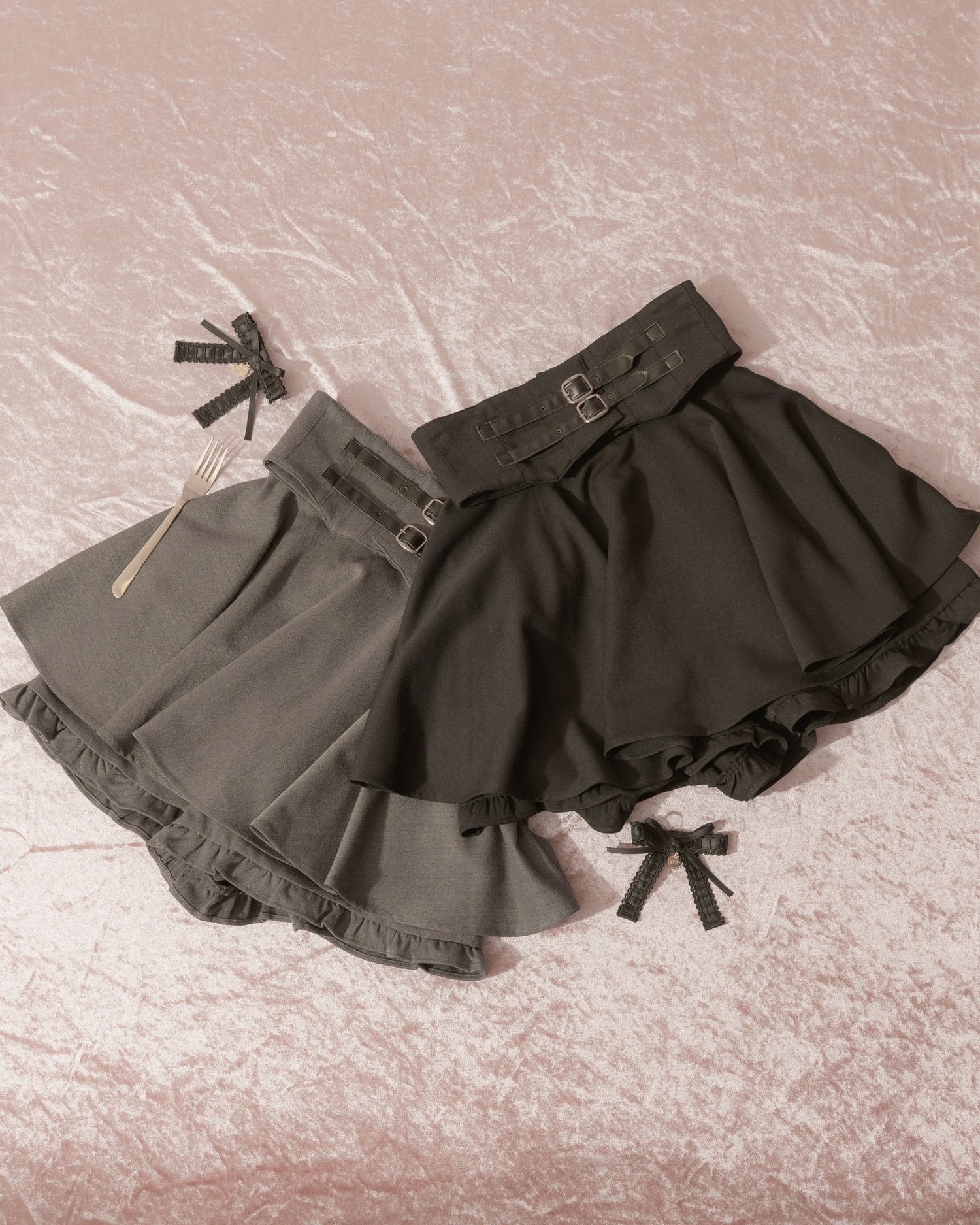 コルセット付きボリュームフレアスカパン