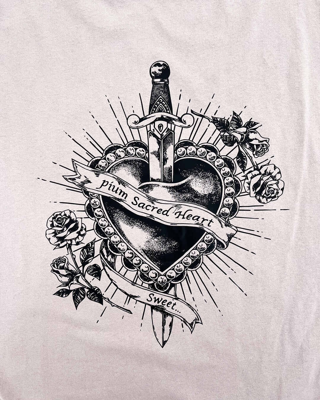 pium sacred heart オーバーサイズ半袖Tシャツ