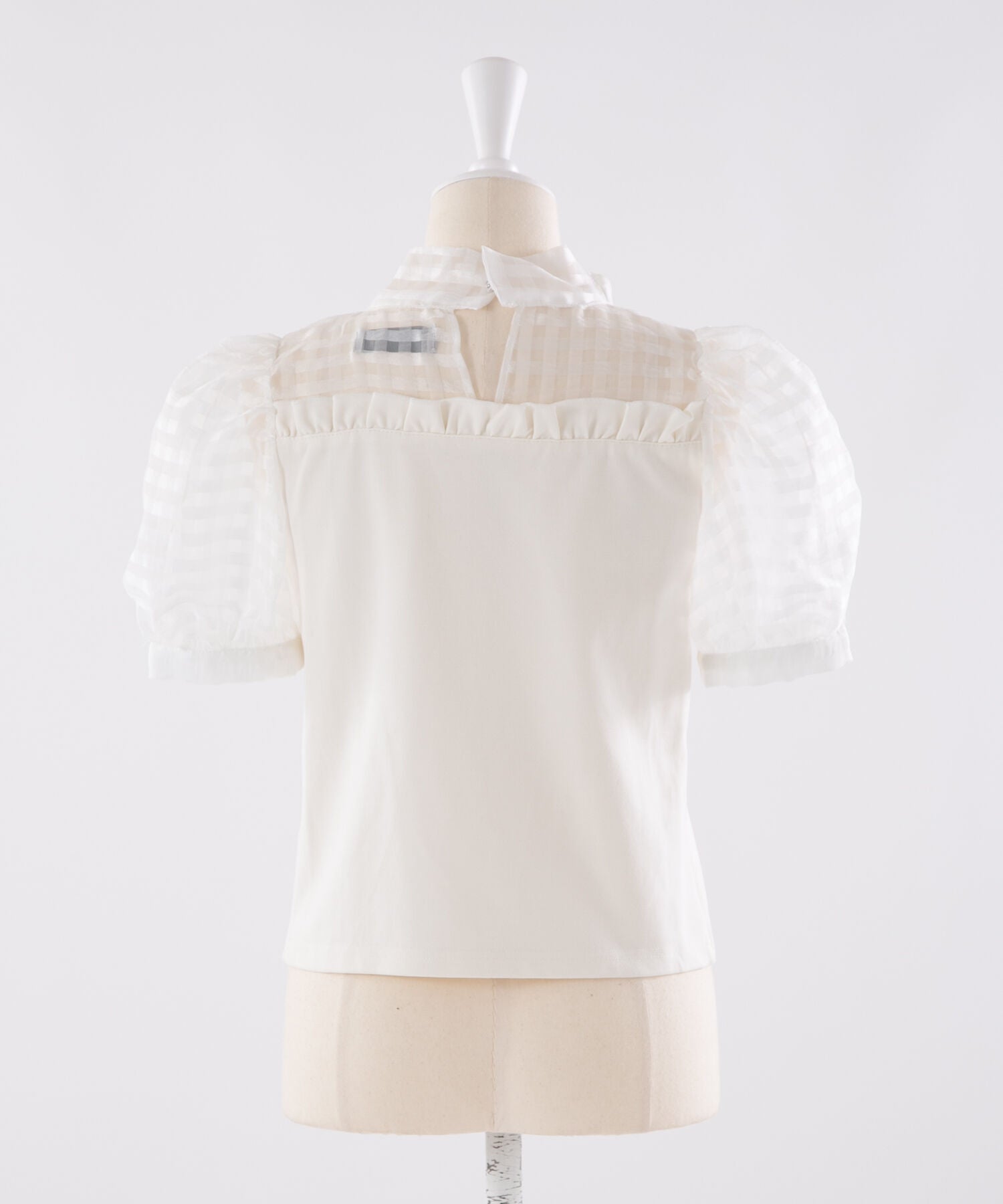 シアーギンガムビックリボンカットソー