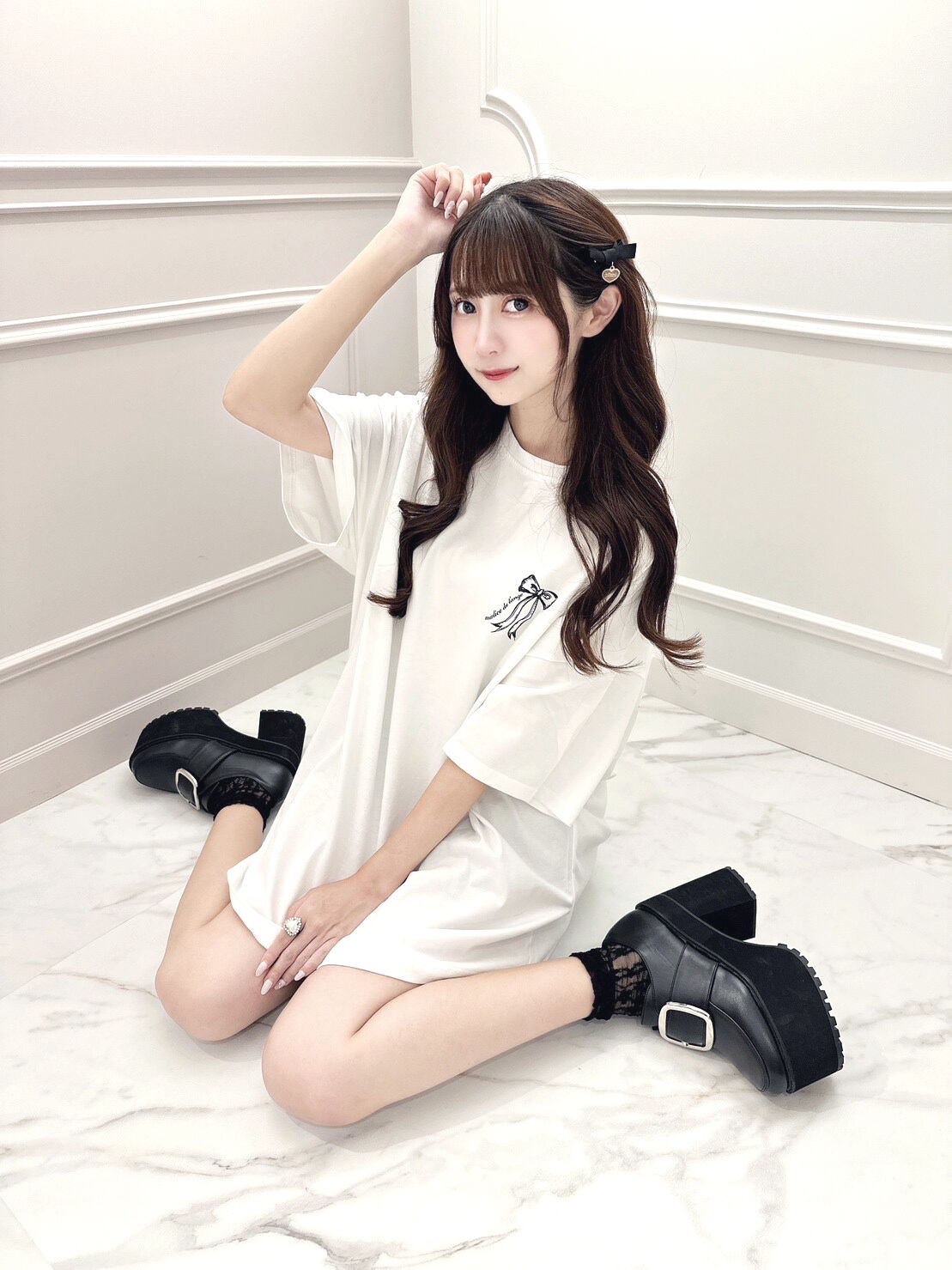 いたずら天使のオーバーサイズTシャツ(半袖)