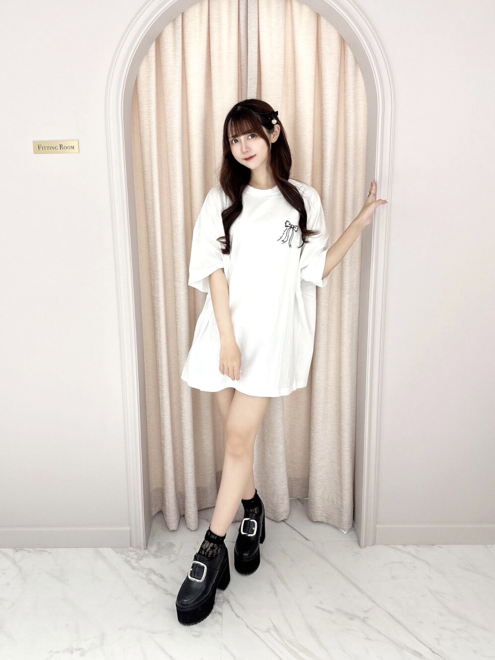 いたずら天使のオーバーサイズTシャツ(半袖)