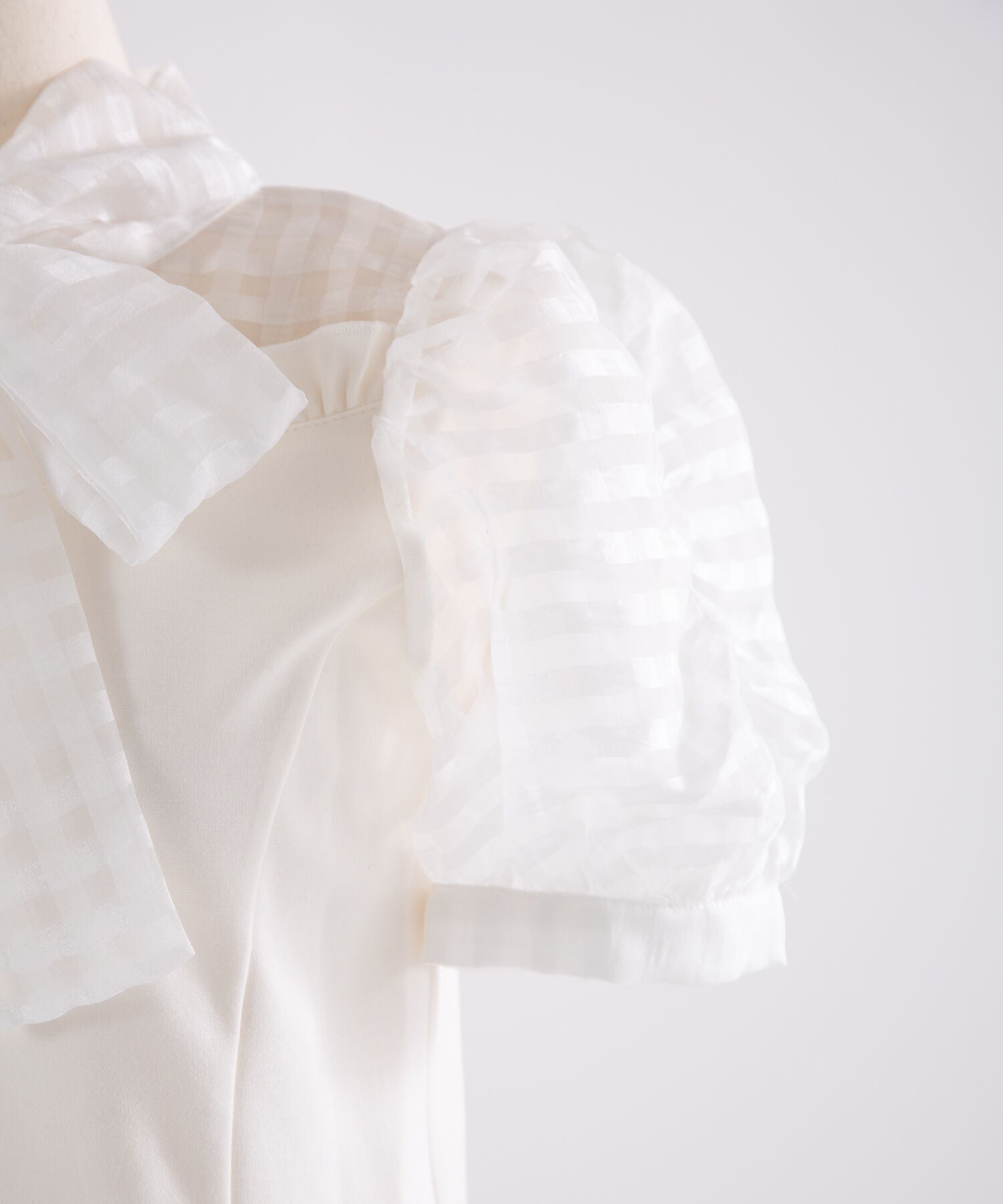 シアーギンガムビックリボンカットソー