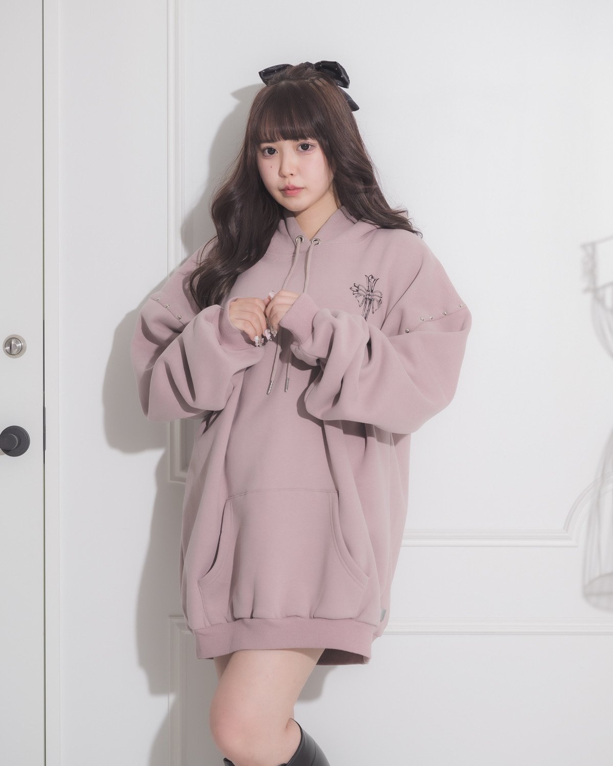 モデル身長:157cm/着用カラー:ピンク