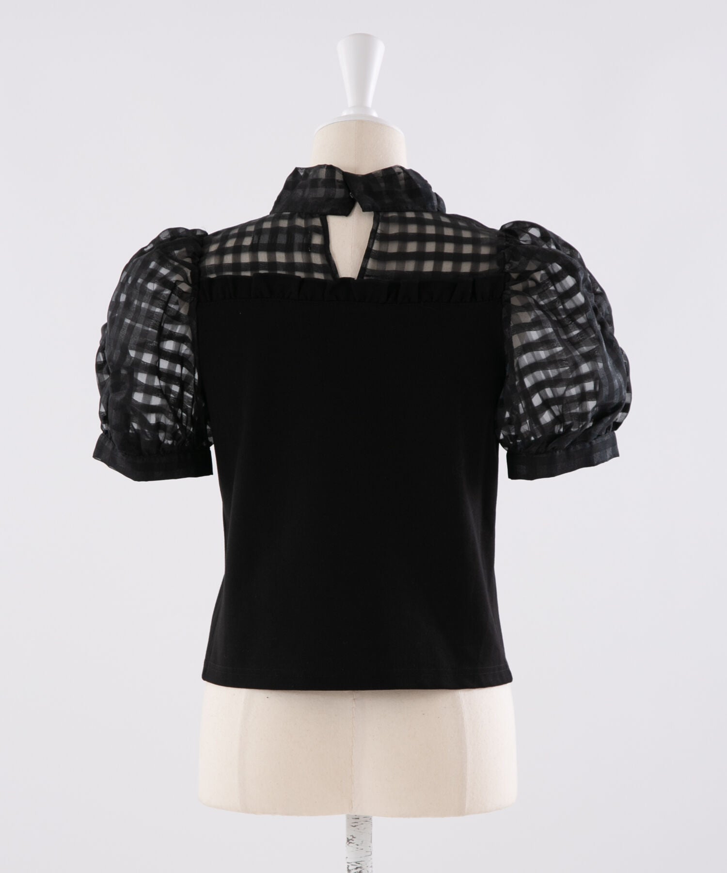 シアーギンガムビックリボンカットソー