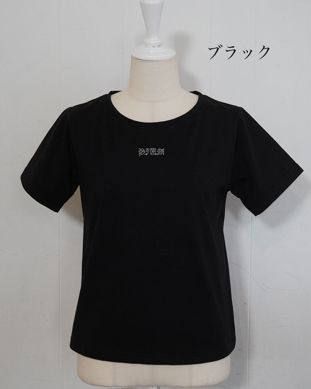 ラインストーンロゴTシャツ