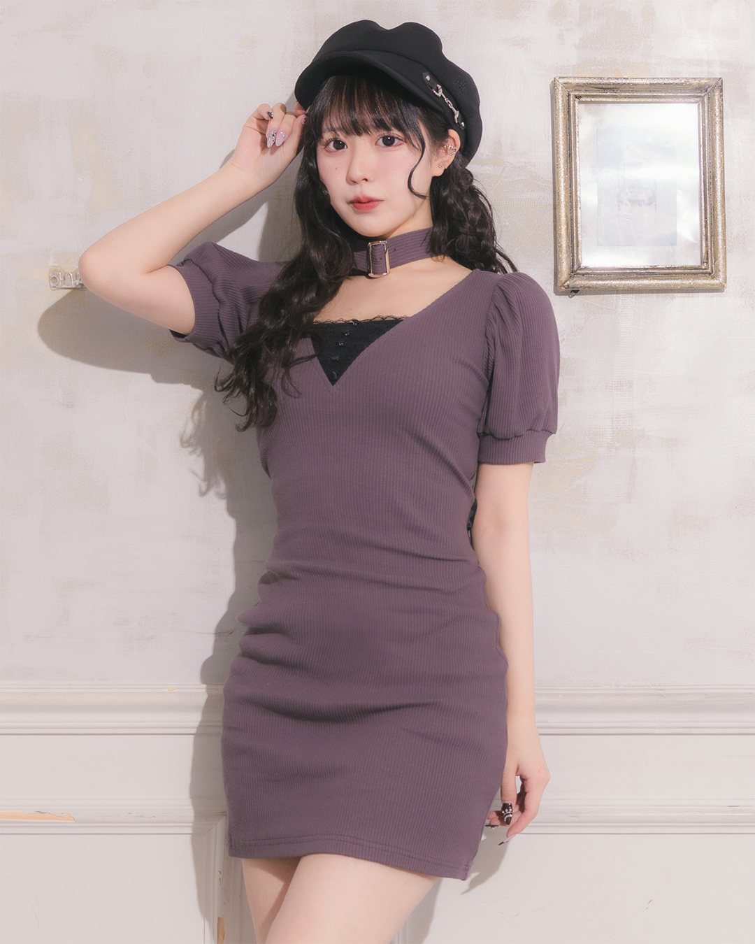 モデル身長:157cm/着用カラー:モーブグレー