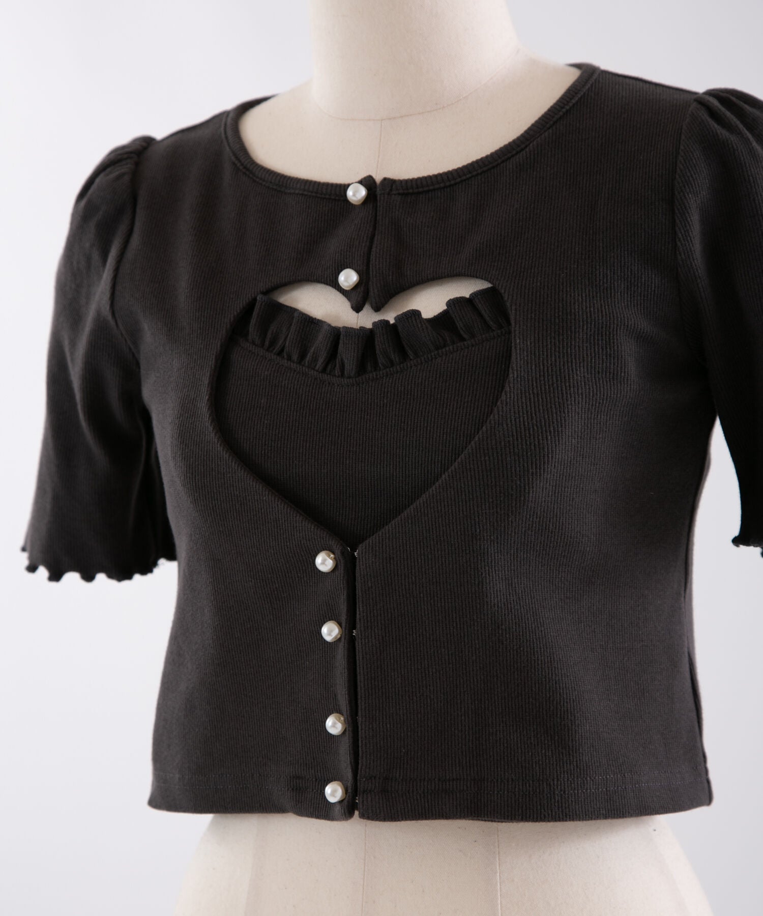 ハートオープンカーデ×キャミセット