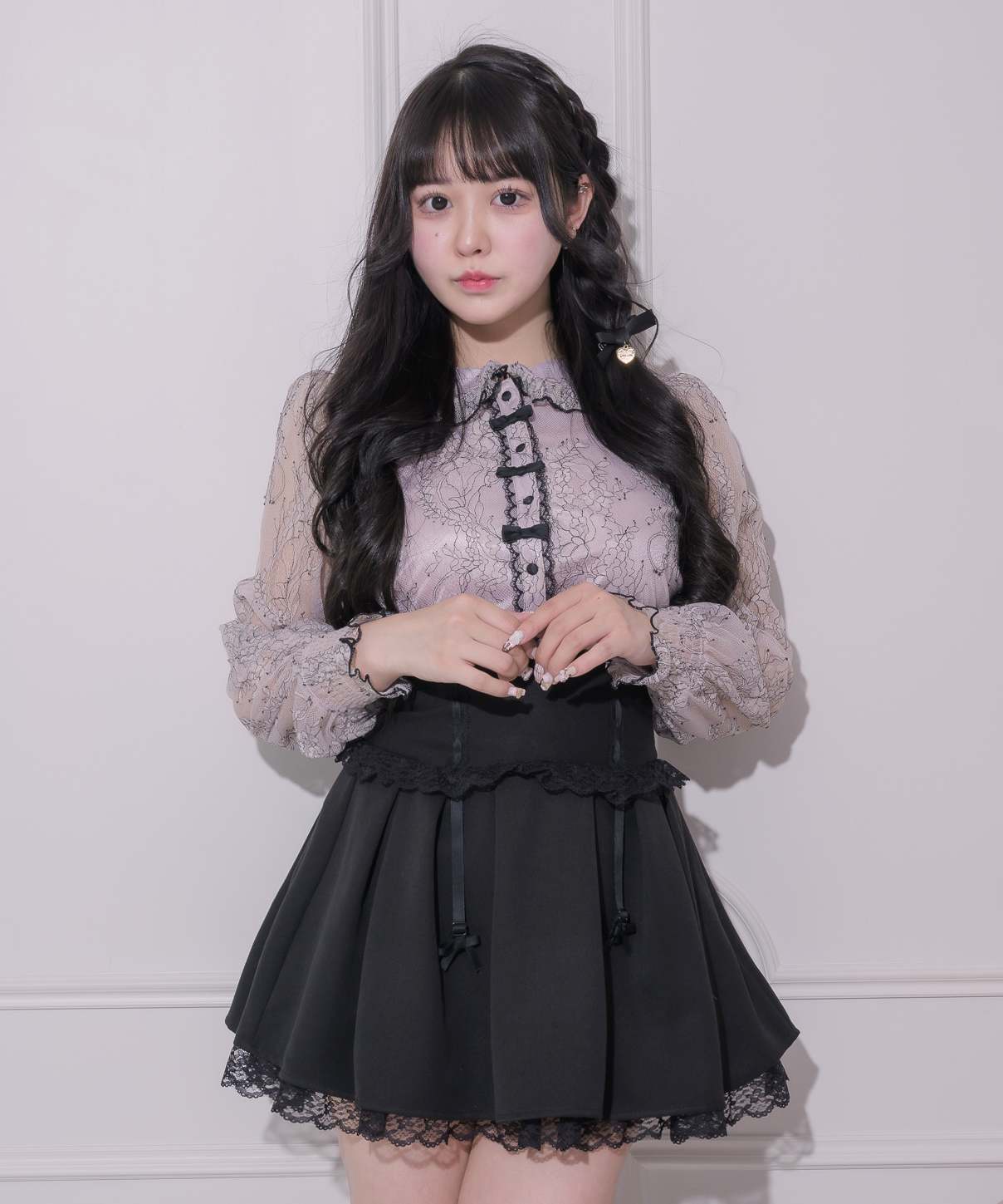 モデル身長:157cm/着用カラー:ピンク