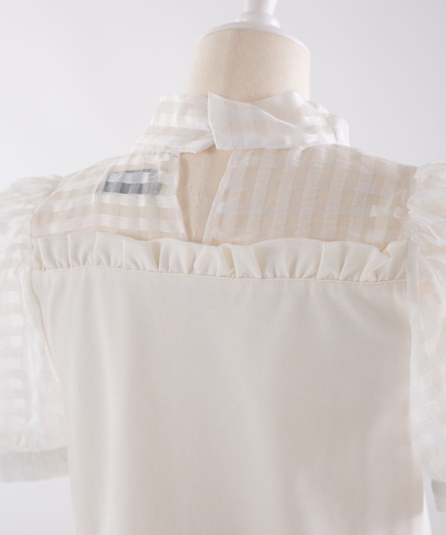 シアーギンガムビックリボンカットソー