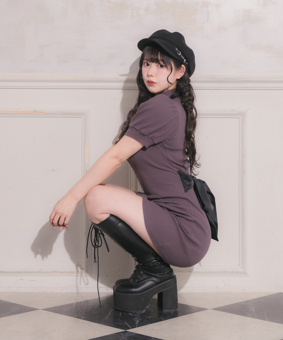 ❤︎ pium バックリボンチョーカーカットワンピース ❤︎ バックリボンチョーカーカットワンピース – pium
