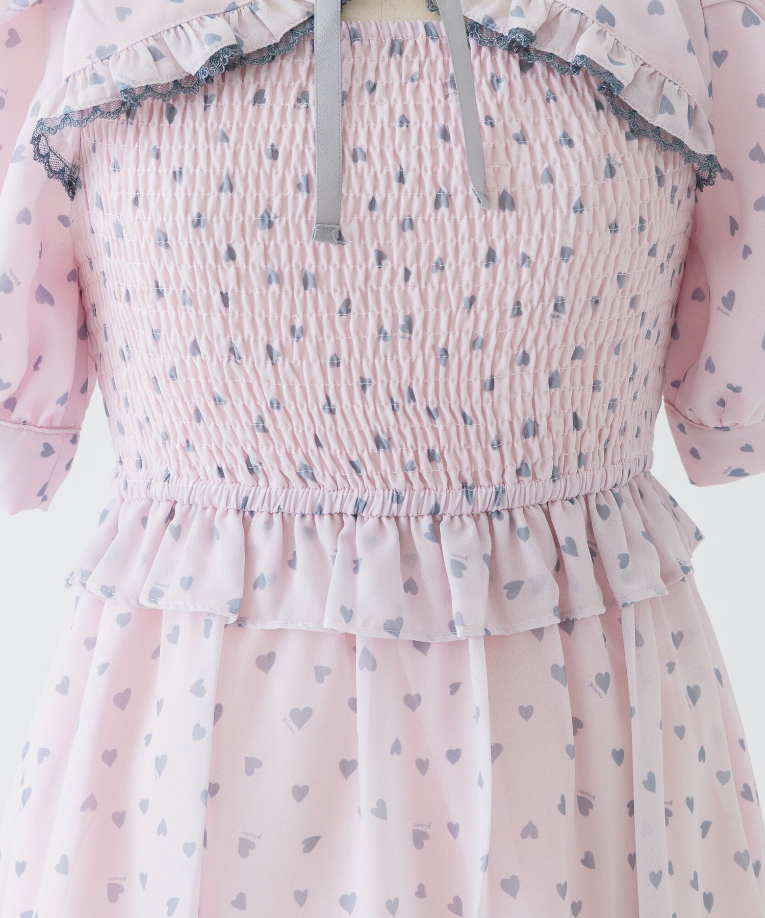 piumハートシャーリングケープワンピース