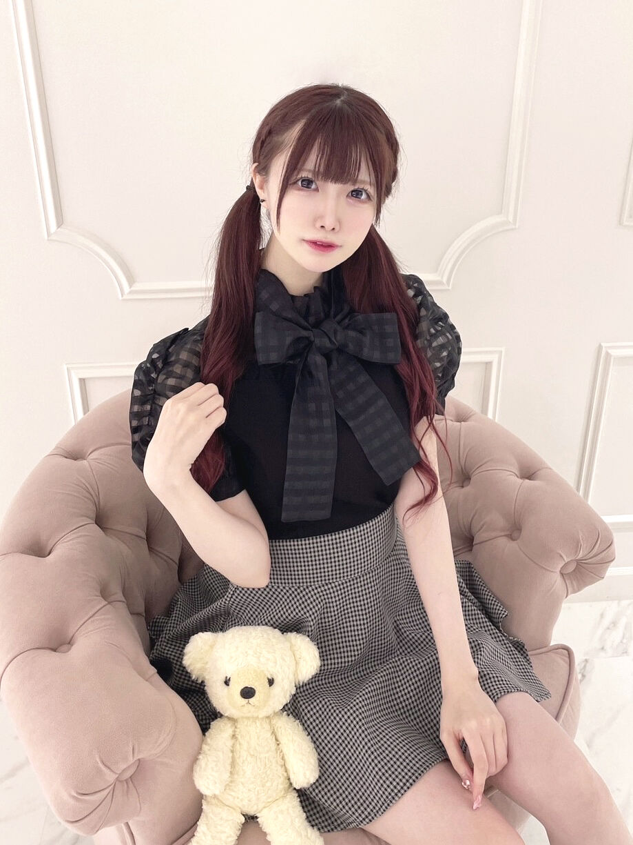 シアーギンガムビックリボンカットソー