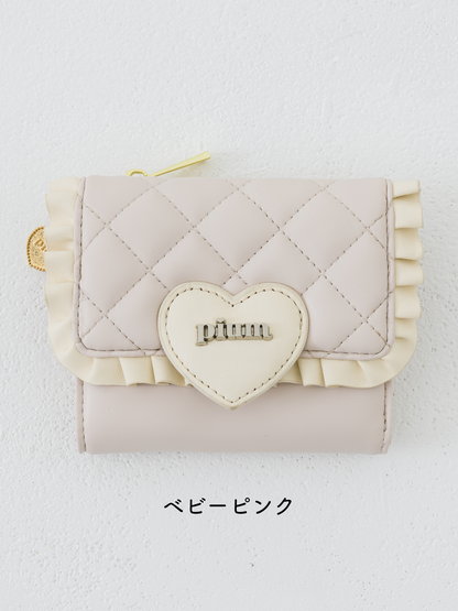 piumハートキルティングミニウォレット