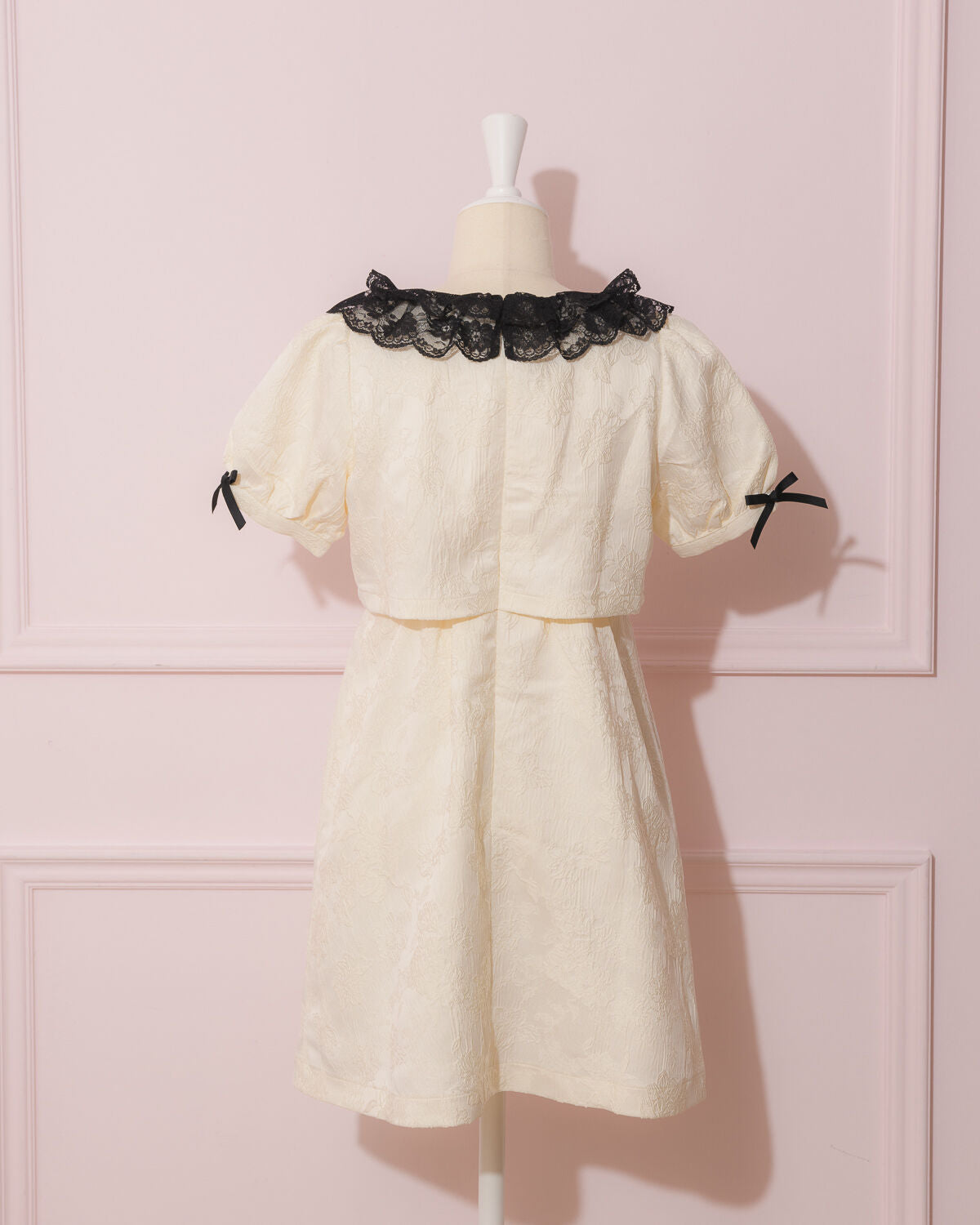 レースカラージャガードミニワンピ