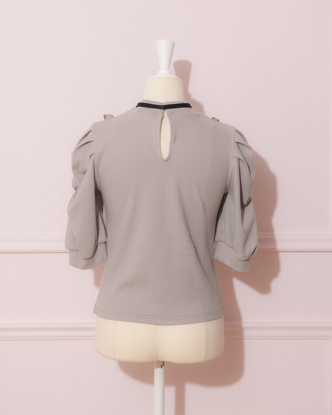 レース切替フロントボタンカットソー