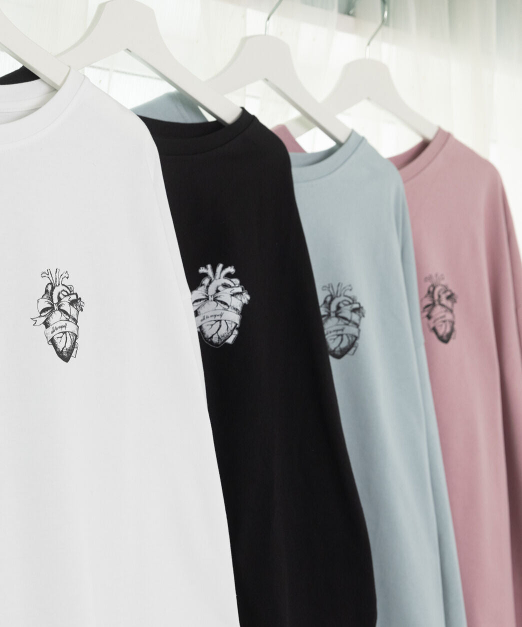 そくばくハートオーバーサイズロングTシャツ