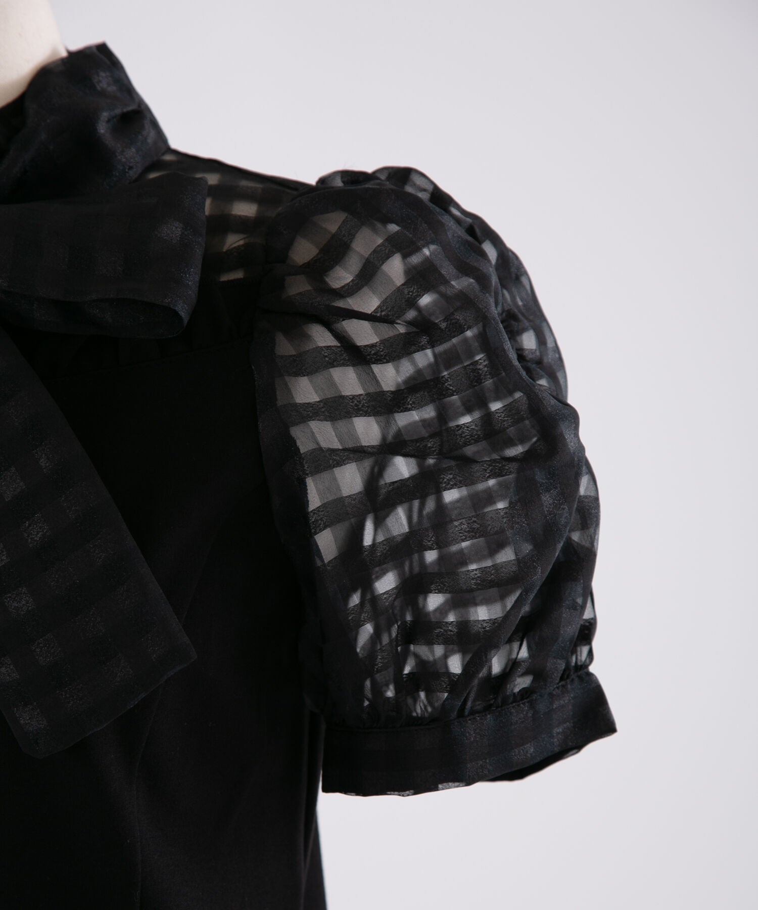 シアーギンガムビックリボンカットソー